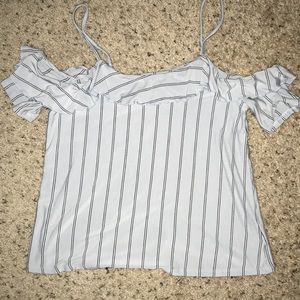 Stripe off the shoulder top
